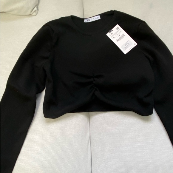 🛍️NEW ZARA KNIT CROP TOP THE PERFECT BASIC - Picture 2 of 4